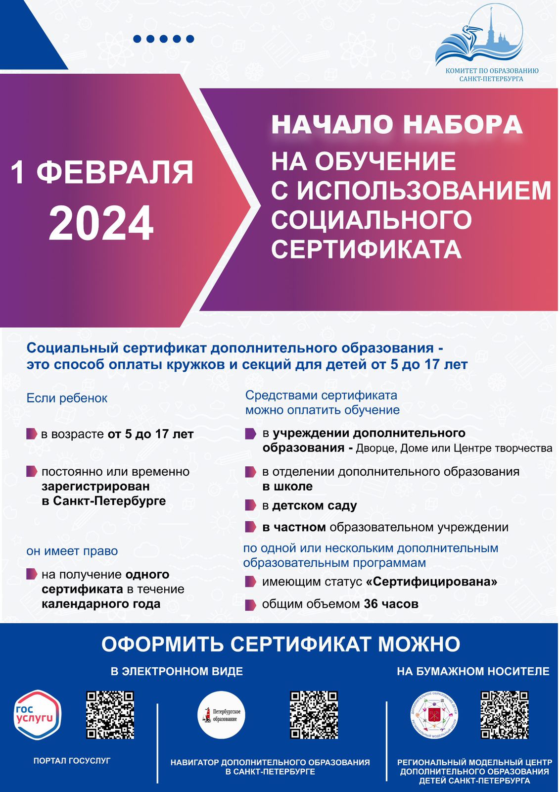 С 1 февраля 2024 года начинается запись на программы дополнительного образования за счет средств социального сертификата. Как зарегистрироваться на программу?